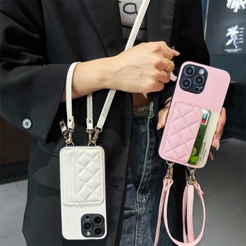 情侶兔適用于三星A42手機殼A34多槽卡套A32小香風A30S斜跨繩GalaxyA35背帶A20E復古A25小眾A21S皮質A23時尚