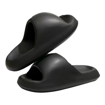 bebehome 元氣滿滿小胖饅頭 氣墊拖鞋 EVA材質  經典黑