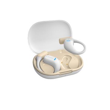 【Philips 飛利浦】TAA6709 氣傳導耳掛式運動藍牙耳機｜奶茶白