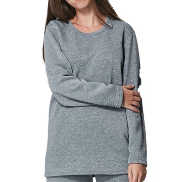 MI MI LEO 保暖刷毛居家上衣  M 衣長65cm 胸寬45cm 肩寬37cm 下擺寬48cm 袖長53cm  淺灰