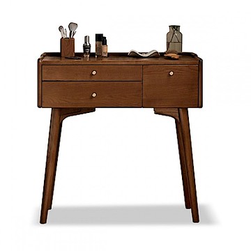 源氏木語貝賽斯白蠟木胡桃色0.8M化妝桌 H154D01 (H014366526)