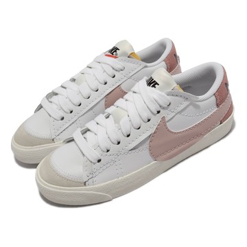 [ACS] Nike 休閒鞋 Blazer Low 77 Jumbo 女鞋 經典款 大logo 皮革 麂皮 舒適 穿搭 白粉 DQ1470102