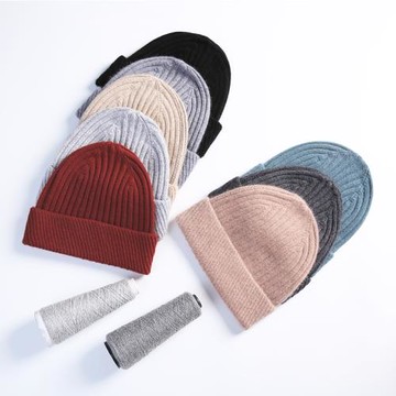 冬季帽子女韓版潮百搭針織帽2024新款羊絨帽護耳英倫保暖包頭帽男