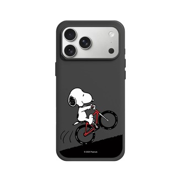 iPhone 17 Pro Max SolidX 黑 - 史努比 Snoopy - 騎腳踏車