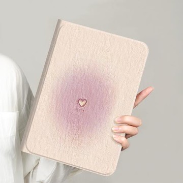 適用于ipadair5保護套新款愛心紋粉ipadPro保護殼ipd10蘋果4/3/2/1全包8第9代7帶筆槽10.2平板2024硅膠mini6