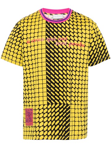 Pierre-Louis Mascia - Gremei graphic-print T-shirt - men - Cotton - L - Yellow