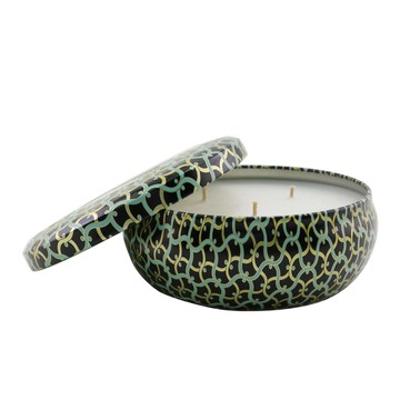 Voluspa - 3個燈芯裝飾錫芳香蠟燭 - French Linen