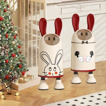 新款高顏值創意可愛收納桶客廳廁所臥室大號大容量紙簍垃圾桶家用