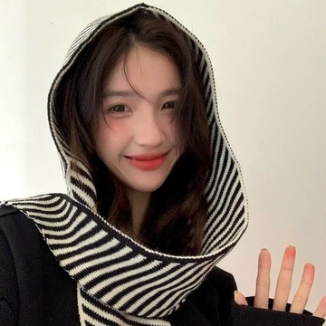 圍巾女 圍脖 秋冬圍巾 女生圍巾 韓版時尚圍脖多種風格秋冬韓版條紋帽子圍巾一體女保暖披肩圍脖毛線針織帽連帽925