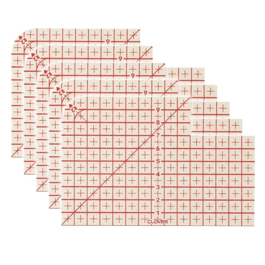 Clover アイロン定規 お徳用セット 25-057-5 赤 CL25-057-5