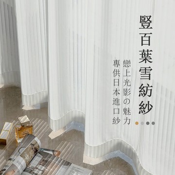 【臺灣製】客製化 加厚豎百葉白紗  紗簾 窗簾 透光不透人 窗紗紗簾 白色遮光簾  飄窗陽台客廳隔斷 半遮光落地窗簾紗