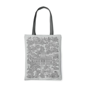 Jardin Des Fontaines  凡爾賽茹伊白月單肩包 防變色菱形紋布
