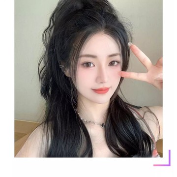 【KEKE】馬尾 假髮 女 抓夾式 瀑布 半紮 捲髮 高馬尾 假髮辮 甜酷 噴泉 長髮辮 假馬尾 自然 無痕假髮