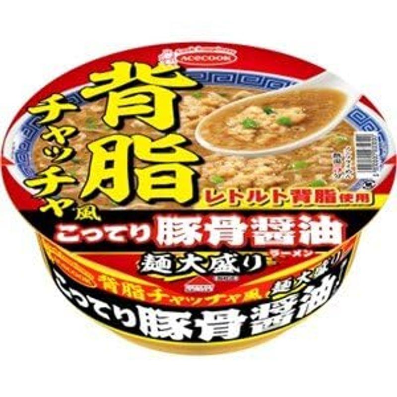 エースコック 背脂チャッチャ風 こってり豚骨醤油ラーメン 麺大盛り 12入