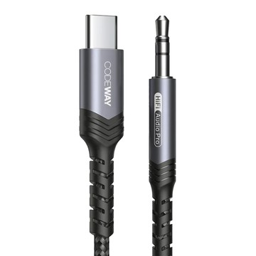 CODEWAY Type-C to AUX 高保真音質 音源線 2m  黑色  單一商品  1條