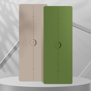 天然橡膠pu皮瑜伽墊加寬加厚防滑吸汗土豪墊子體位線多色舞蹈地墊