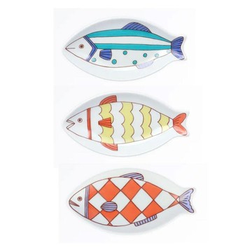 鍋具｜餐廚｜杯瓶｜烹飪   【日本 九谷燒 】 HAREKUTANI 魚造型小皿 (3款可選) 日本餐盤 點心盤 小碟 小皿