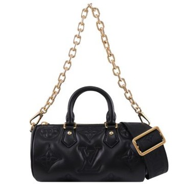 LV M59800 Bubblegram Papillon BB 壓紋兩用包/圓筒包(黑)