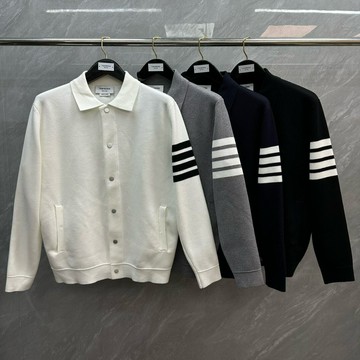 工廠直銷專供新款男士休閑針織開衫韓版修身翻領運動潮流夾克外套鑫弘-衣錦男裝