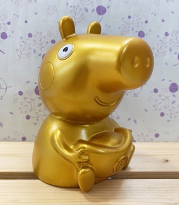 【震撼精品百貨】佩佩豬PEPPA PIG~招財存錢筒(金)*37027