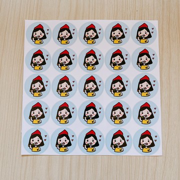 丸子 3CM 圓形貼紙 25枚