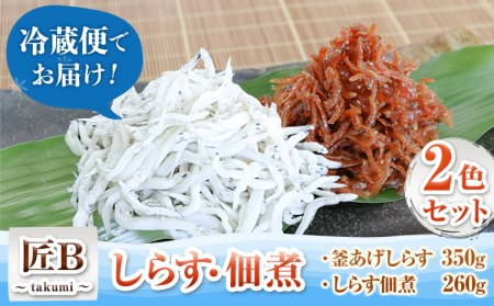 しらす・佃煮2色セット「匠B」 takumi 大五水産 《30日以内に順次出荷(土日祝除く)》 和歌山県 紀の川市 しらす 佃煮 セット