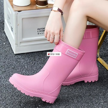 可開發票☆【臺灣精品】💕中筒雨靴雨鞋防水成人廚房女士耐磨時尚水鞋水靴保暖防滑短筒膠鞋