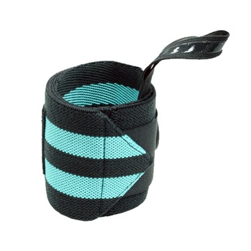 Greaten 極騰 舒適型重量訓練護腕 雙彈性織帶 拇指扣帶 完整包覆 堅固耐用 one size  1個  黑  藍綠色