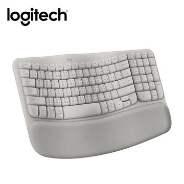 【Logitech 羅技】Wave Keys 人體工學無線鍵盤 迷霧灰