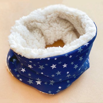 手工製作 藍色星星頸圍 保暖脖圍