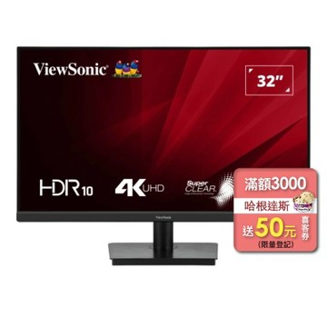 ViewSonic 優派 VA3208-4K-MHD 32吋 4K UHD 顯示器