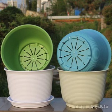 滿299元出貨加厚矮胖仿陶瓷花盆塑料樹脂特大號處理綠蘿大號花盆花盆 塑膠花盆 花盆 塑膠花盆 盆栽容器 多肉花盆