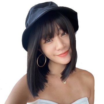 台灣現貨 魔髮樂 全頂假髮 短髮 D3111｜時髦黑髮 藍色 三色 LISA無層次短髮 整頂假髮