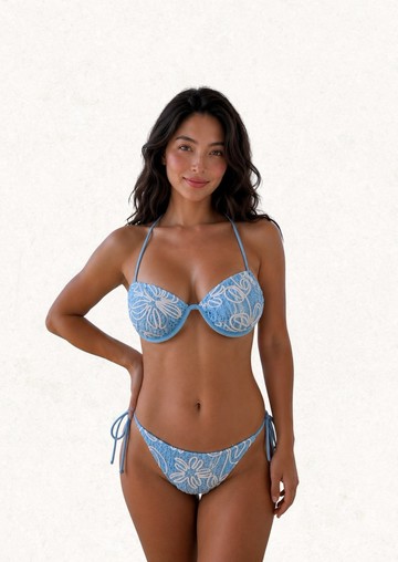 Azure Blossom | Bikini Top | 亞洲精品泳裝 Luna Del Rey