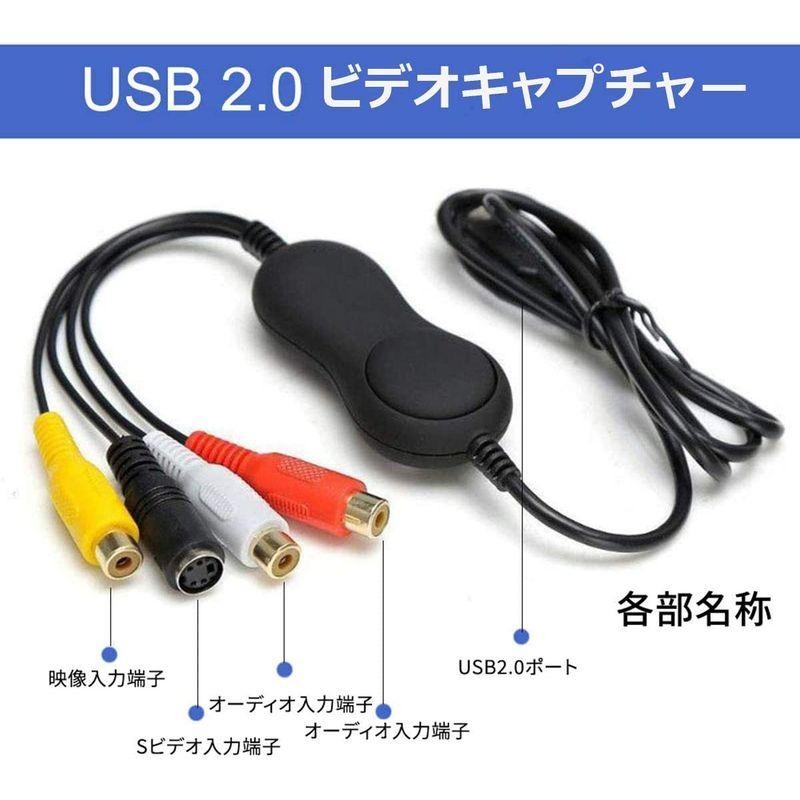 USB2.0 ビデオキャプチャー GV-USB2 キャプチャーボード 「2024 新登場 日本語取扱説明書」 ダビング パソコン取り込み  ビデオキャプチャ