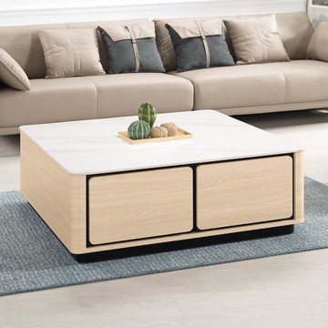 Boden-恩洛3.3尺四抽岩板方型大茶几/大方几