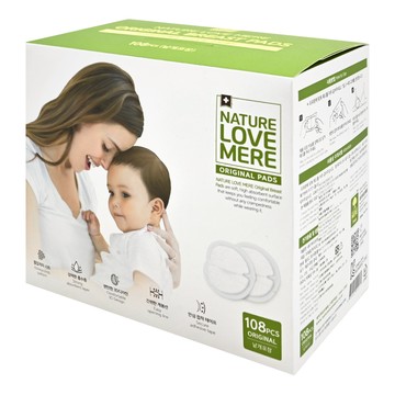 NATURE LOVE MERE 原創防溢乳墊 高吸收性 舒適透氣  108片  1盒
