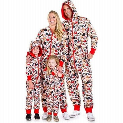 クリスマス 親子ペア ルームウェア クリスマスパジャマ 親子コーデ 家族お揃い 衣装 プレゼント 部屋着 オールインワン パジャマ 猫のパターン 通販 Lineポイント最大get Lineショッピング