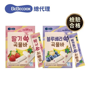 韓國【BEBECOOK】12M+ 水果酥酥捲 40g/盒 |SGS重金屬合格 兒童米餅 寶寶餅乾 米棒 穀物棒