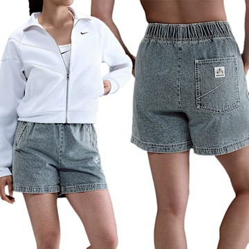Nike AS W NSW Denim Short GCEL 女款 藍色 牛仔 寬鬆 休閒 短褲 IF0624-440