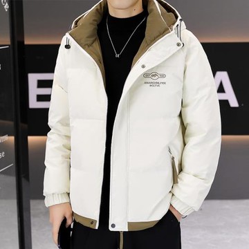 刺繡羽絨棉服男冬季2025新款潮時尚休閑襖子男生防寒保暖冬裝外套