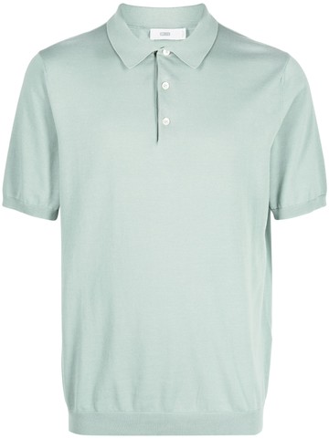 Closed - knitted cotton polo shirt - men - Cotton - L - Blue