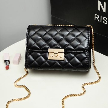 高級感洋氣包包女2023新款鏈條包韓版時尚百搭菱格單肩斜挎包小包