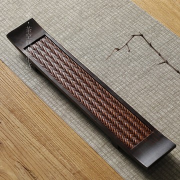 竹制干泡臺茶盤竹編茶杯架子壺承杯托杯架功夫茶具實木茶道零配件