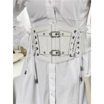 ins風女士腰封綁帶寬腰帶系帶塑身時尚外穿配飾襯衫裙裝飾皮帶