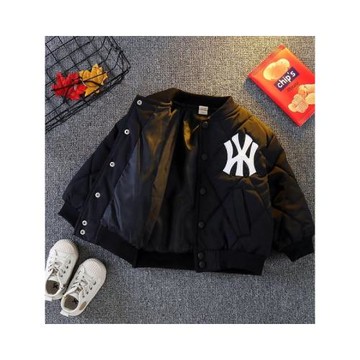 男童秋冬裝加絨外套2023新款洋氣寶寶棒球服兒童帥氣加厚夾克棉衣