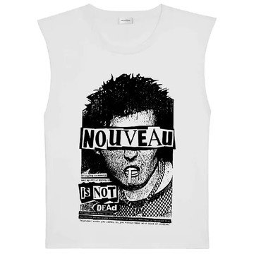 NOUVEAU NVV24102 IS NOT DEAD LOOSE SLEEVELESS 背心 (白色)