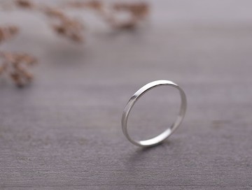 ni.kou 純銀 平面 單戒 女戒 尾戒