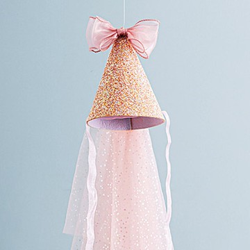 joyparty 面紗派對帽  玫瑰金  1個