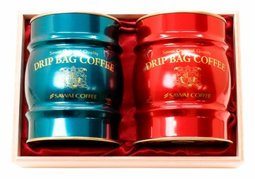 【澤井咖啡】紅綠雙樽掛耳咖啡木禮盒40P